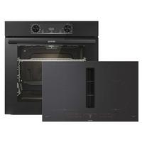 Backofenset Blackpower Schwarz - Schwarz, Glas/Metall (60/83cm) - Gorenje