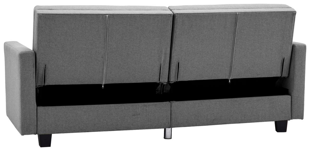 Zofa S Posteljno Funkcijo Kipu, Siva - siva/črna, Basics, umetna masa/tekstil (192/76/85cm) - P & B