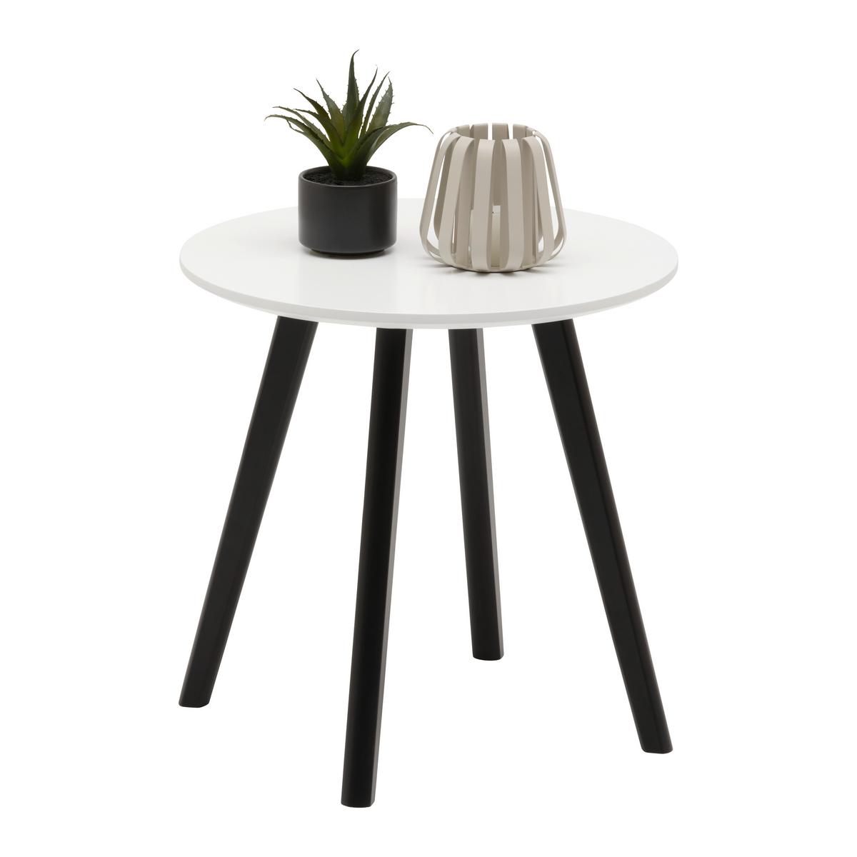 Beistelltisch Wave in Schwarz/Weiß - Schwarz/Weiß, MODERN, Holz/Holzwerkstoff (40/40/40cm) - Mömax