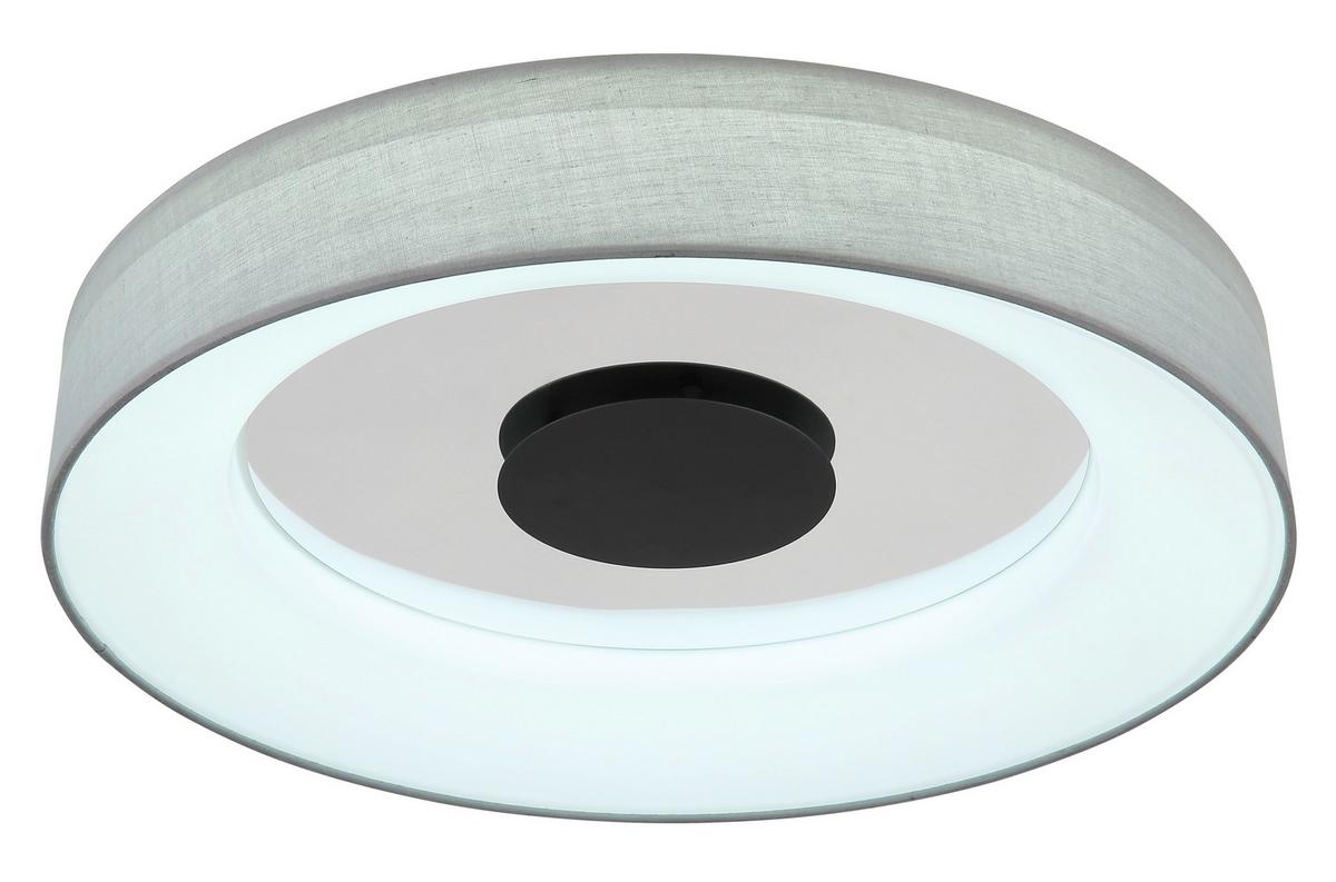 Led Svjetiljka Stropna 48372-30 - bijela/siva, Trend, metal/tekstil (46,8/9,8cm) - Globo