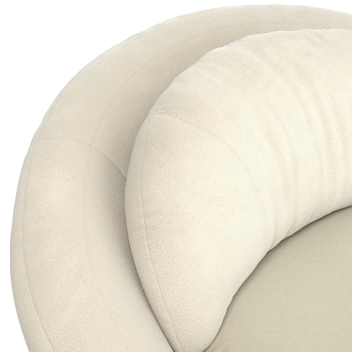 Designsessel Pio Drehbar Beige - Beige/Schwarz, Modern, Textil/Metall (130/80/112cm) - Mömax