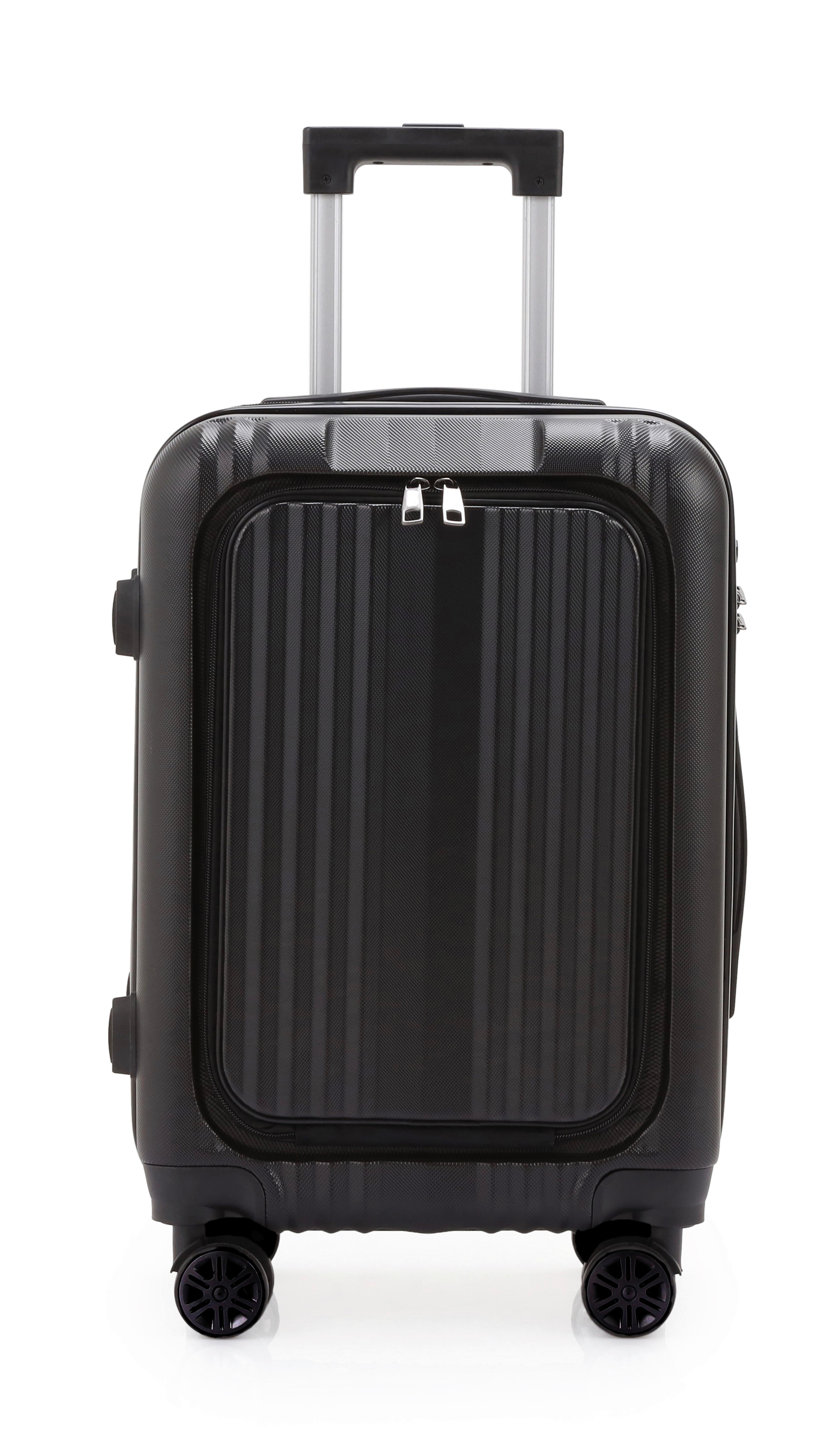 Utazóbőrönd Cabin - fekete, Konventionell, műanyag/textil (23,5/36/55cm) - Modern Living