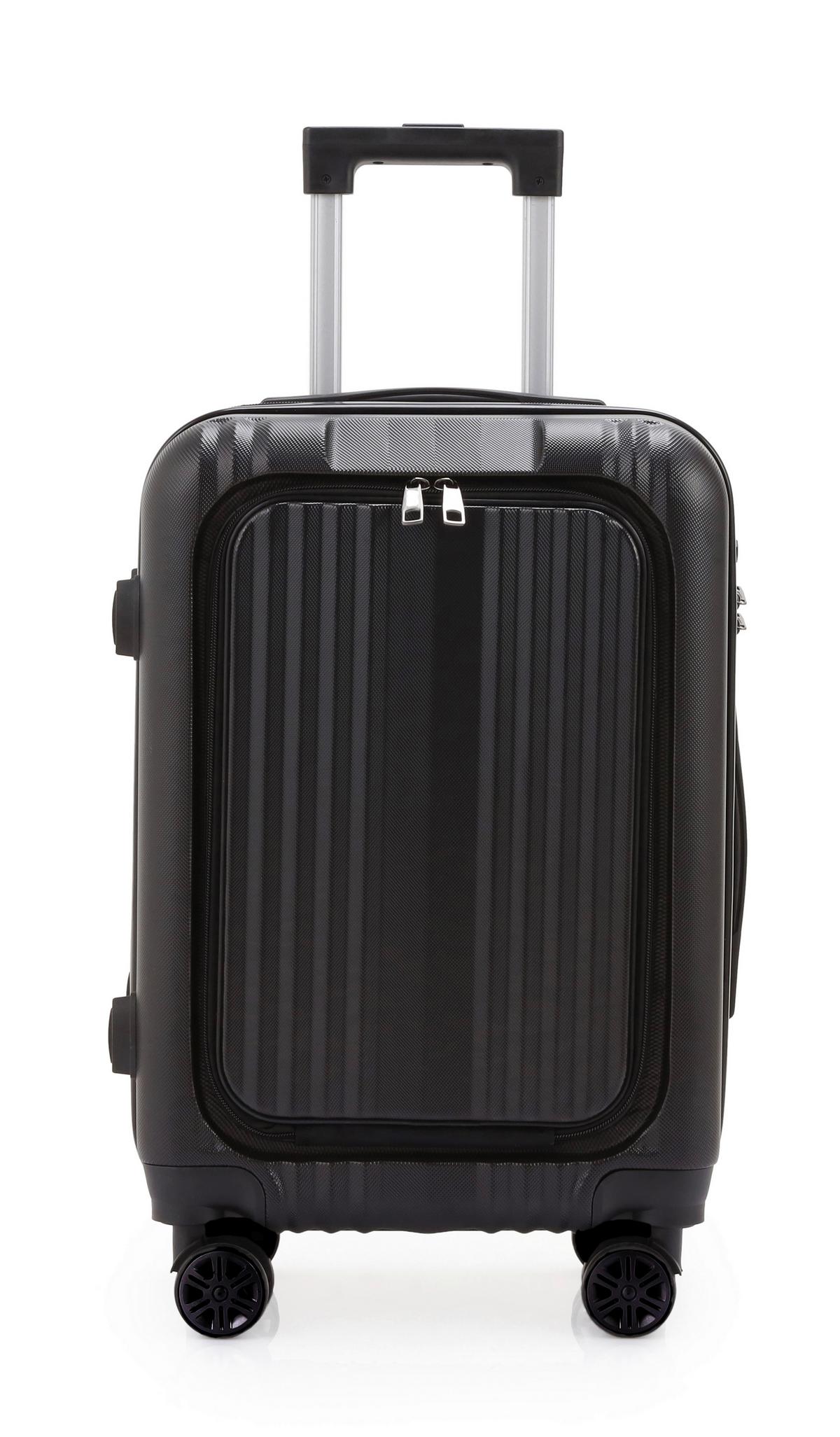 Utazóbőrönd Cabin - fekete, Konventionell, műanyag/textil (23,5/36/55cm) - Modern Living
