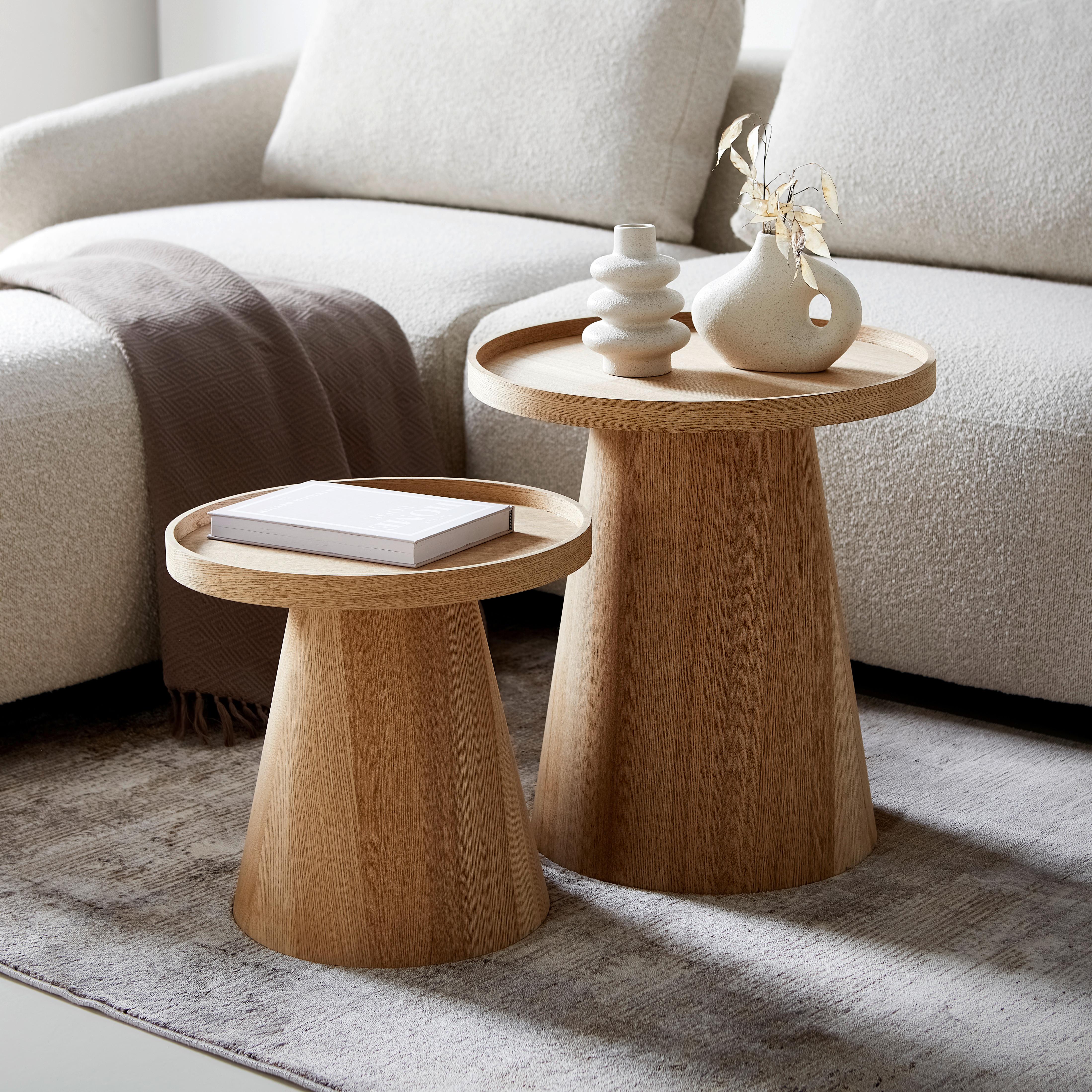 Beistelltisch Jens Naturfarben - naturfärgad, Modern, trämaterial/trä (45/50cm) - Premium Living