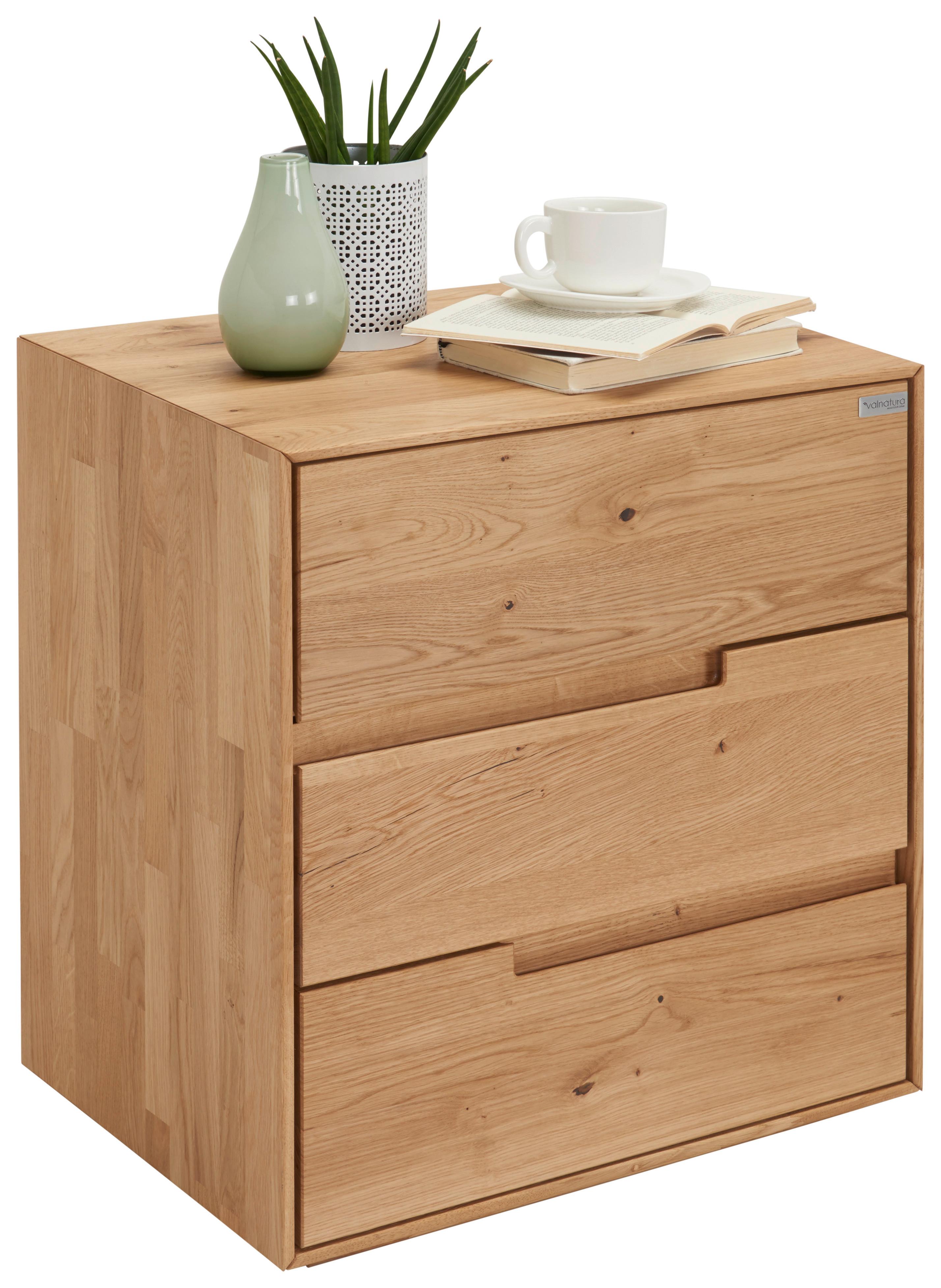 SZAFKA NOCNA IRIS - kolor dębowy, Konventionell, drewno (50/58/40cm) - Valnatura