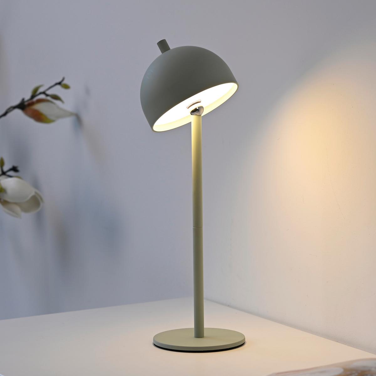 LAMPA STOŁOWA Z AKUMULATOREM 19244-43 BELLIS - szałwiowy, Design, tworzywo sztuczne/metal (11/11/36cm) - Schöner Wohnen