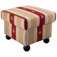 Hocker Torello Rot Mikrofaser - Wengefarben/Rot, KONVENTIONELL, Holz/Textil (56/46/56cm) - Livetastic