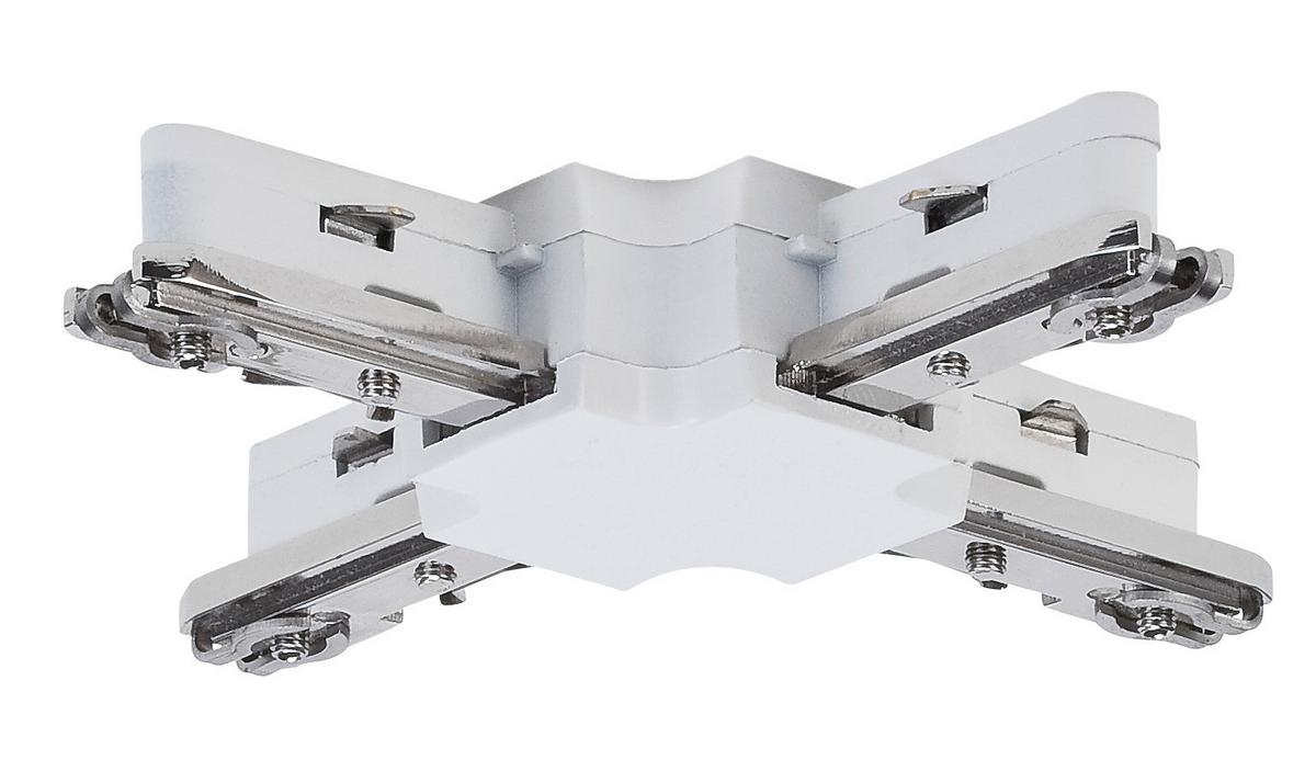 Schienensystem-Verbinder X-Verbinder in Weiß - Weiß, Design, Kunststoff/Metall (10,4/1,8/10,4cm) - Paulmann