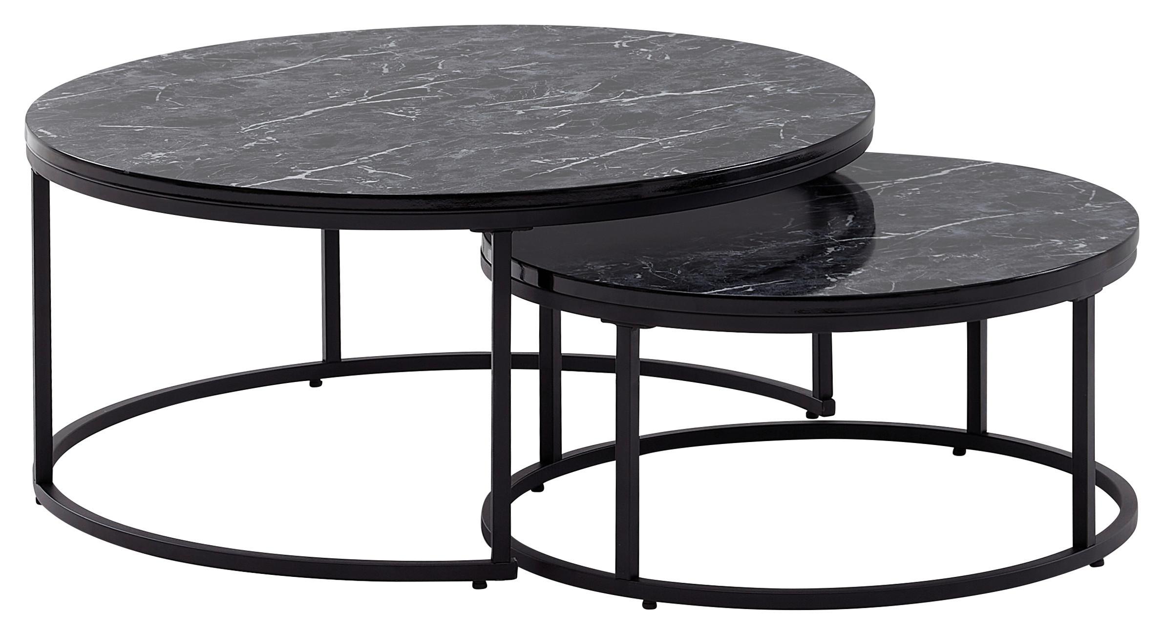 Set Miz Wl6.506 - črna, Moderno, kovina/leseni material (80/80/36cm) - MID.YOU