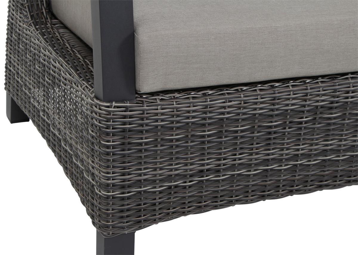 Loungegarnitur Corido Grau - Grau, Basics, Keramik/Kunststoff (83/103/160cm) - Siena Garden