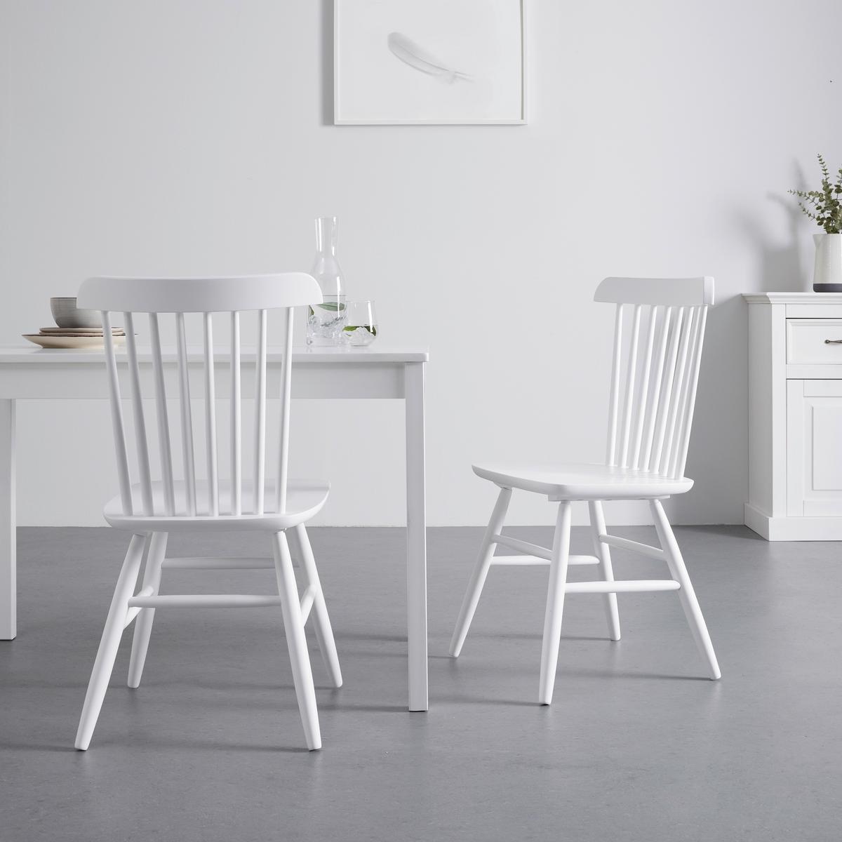 ZESTAW KRZESEŁ PEDRO - biały, Modern, drewno (48/89/52cm) - Bessagi Home