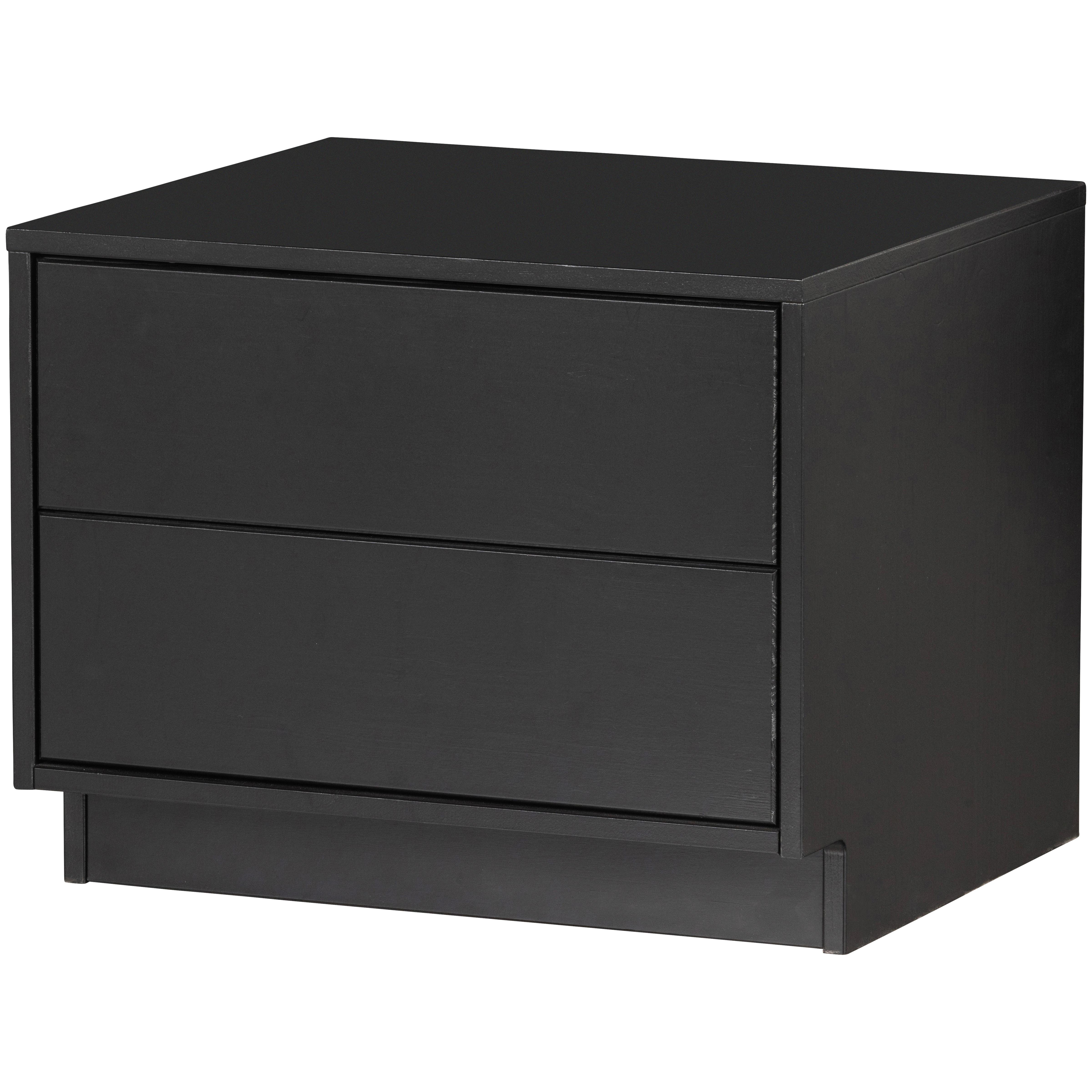 Lowboard Finca Schwarz - Schwarz, Design, Holz (50/40/40cm) - Livetastic