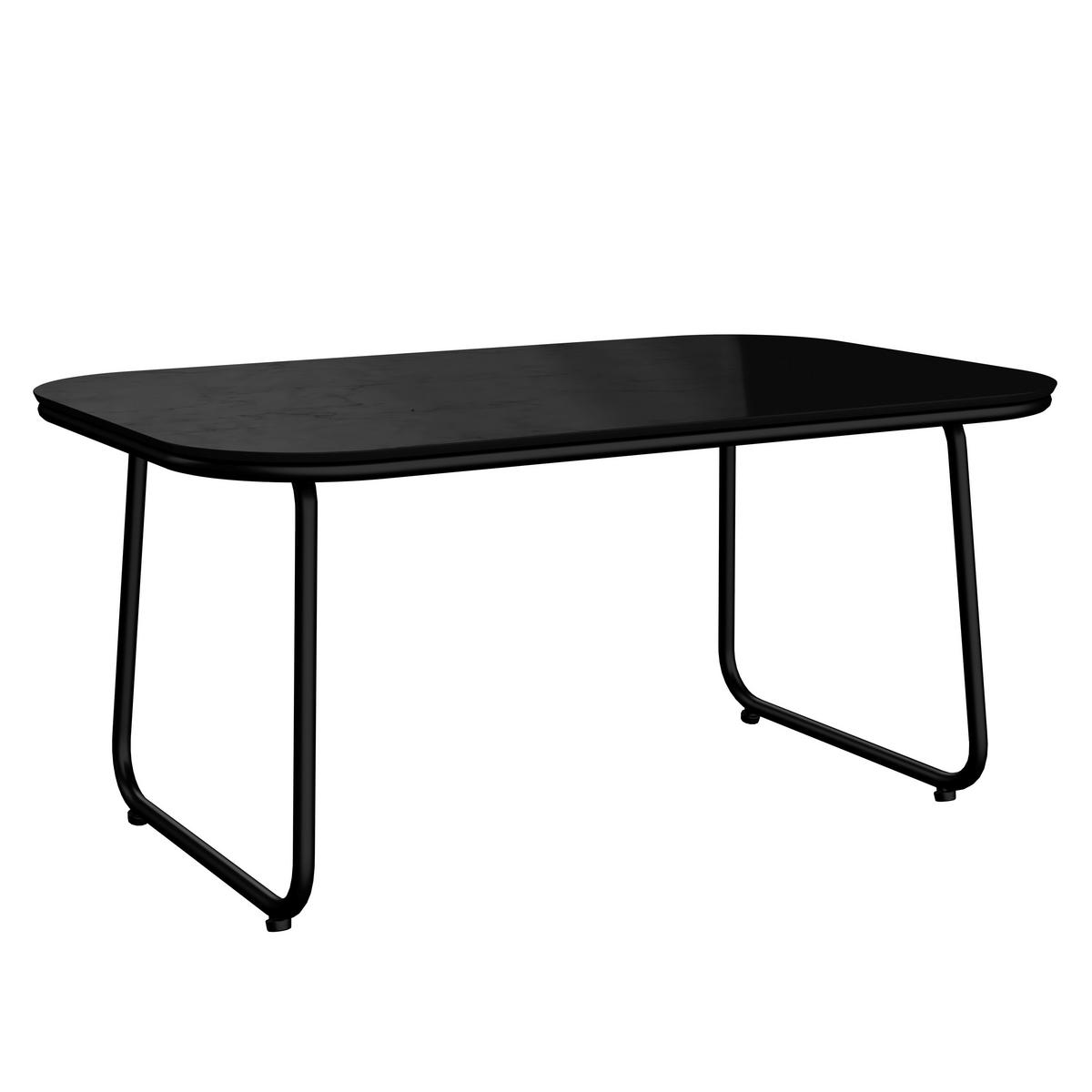 Kerti Garnitúra Elly - natúr színű/fekete, Modern, műanyag/Üveg (116/77/71cm) - Bessagi Garden