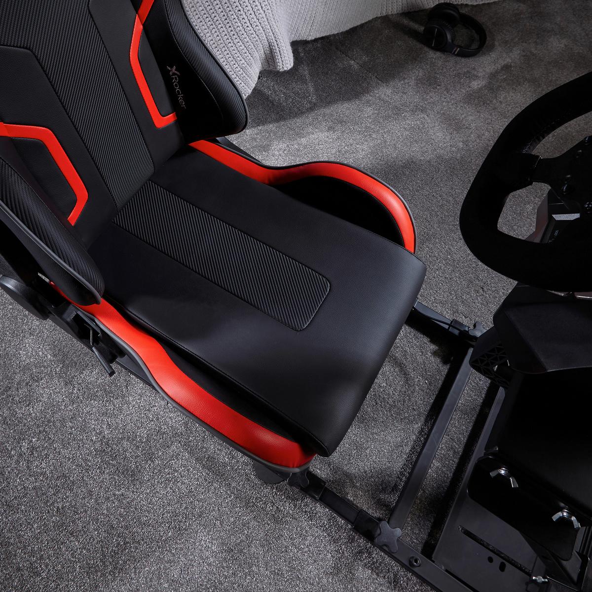 Gamingsessel XR Racing ca. 48x109x56cm Schwarz/Rot - Rot/Schwarz, MODERN, Leder/Kunststoff (48/109/56cm) - X Rocker