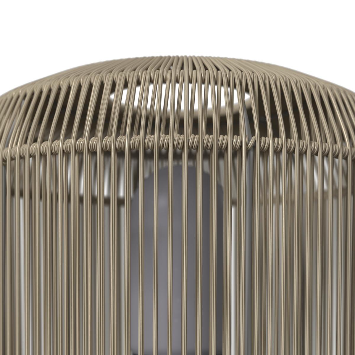 Stehleuchte Ivo in creme max. 40 Watt - Beige/Schwarz, MODERN, Kunststoff/Metall (35/158/35cm) - Bessagi Garden