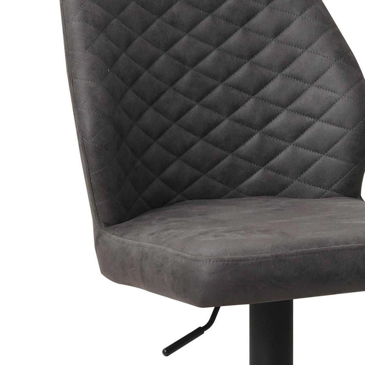 Barhocker-Set Grayson 2er-Set ca. 42x114 cm Anthrazit - Anthrazit/Schwarz, KONVENTIONELL, Textil/Metall (42/114/52cm) - MID.YOU