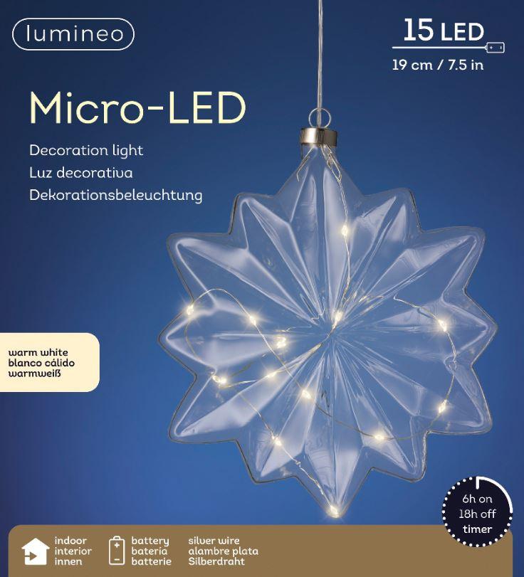 DEKORACJA ŚWIETLNA LED 487003 MICRO LED - przejrzysty, Basics, szkło (19/19/0,00cm) - X-Mas