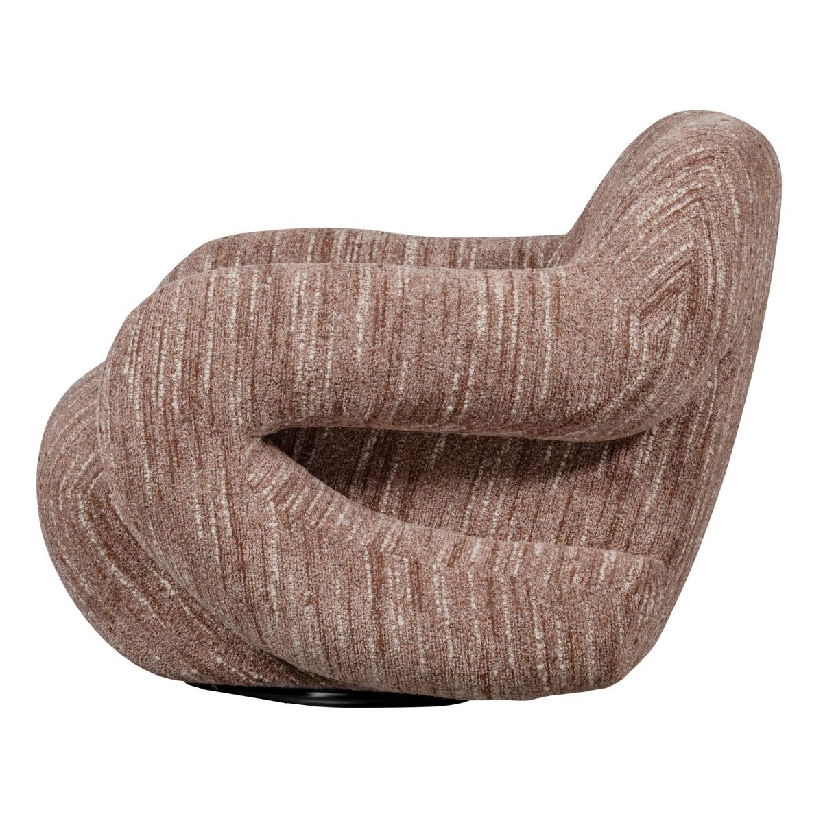 SESSEL Folke Altrosa B: 88cm - Altrosa/Schwarz, Design, Kunststoff/Textil (88/70/88cm) - Livetastic