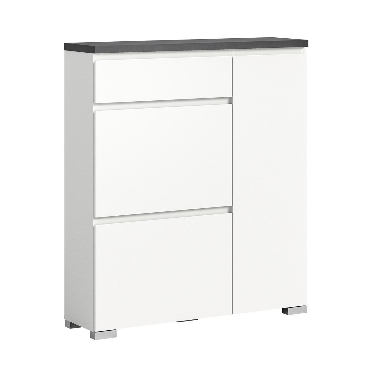 Ormarić Za Cipele Shoelove - bijela/siva, Moderno (95/109/27cm) - Modern Living