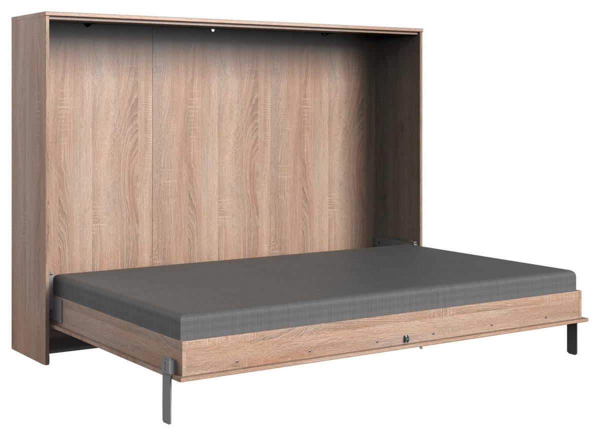 Klappbett Juist ca. 140x200 cm Eiche - Eichefarben, KONVENTIONELL, Holz/Holzwerkstoff (140/200cm) - MID.YOU