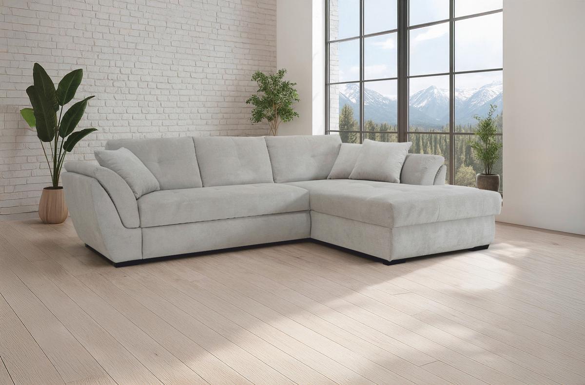 Kutna Garnitura Berisso - crna/sivo-bež, Konvencionalno, tekstil (278/187cm) - Ondega