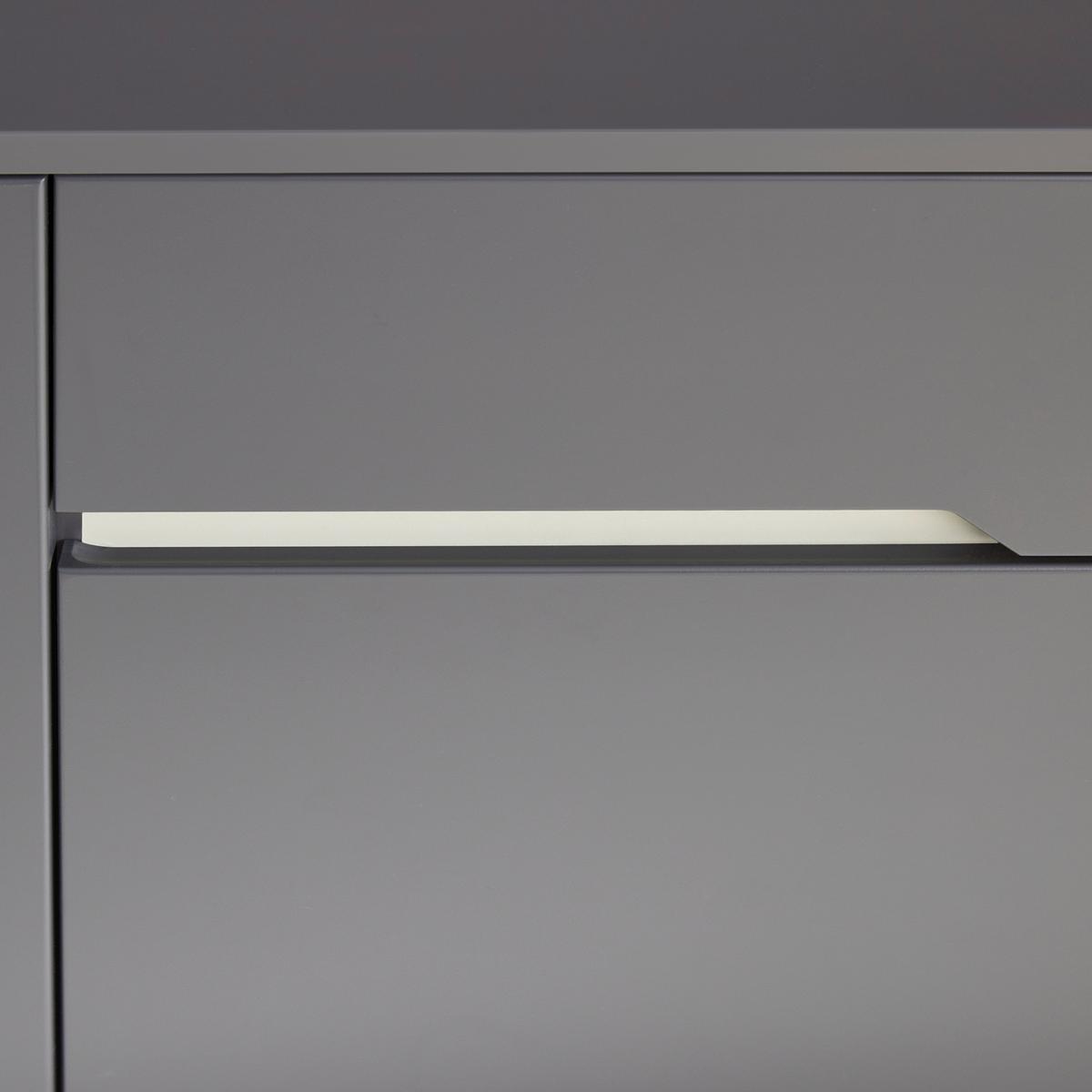 lowboard in Grau/Graphitfarben - couleur graphite/gris, Modern, matière synthétique/matériau de bois (164/69/42cm) - Premium Living