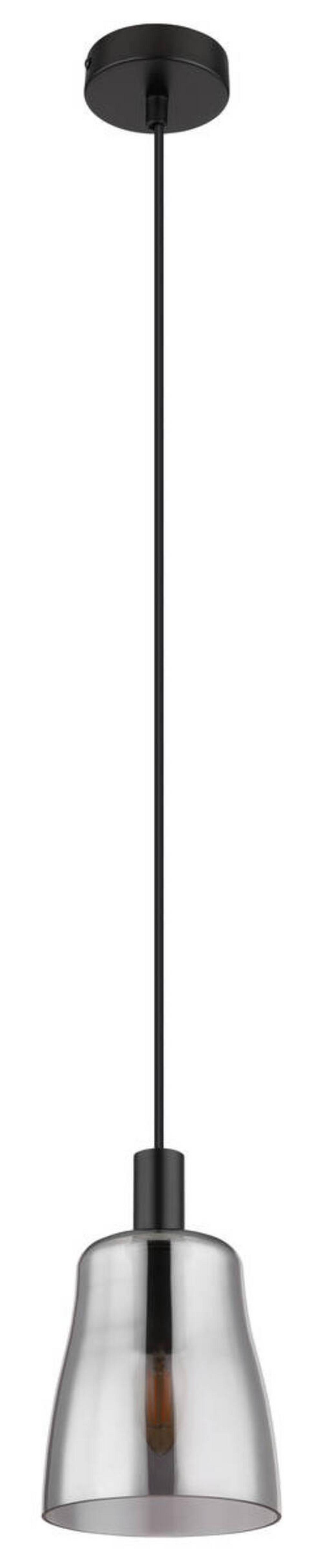 Viseča Svetilka 15789h1b - črna, Design, kovina/steklo (14,5/120cm) - Globo