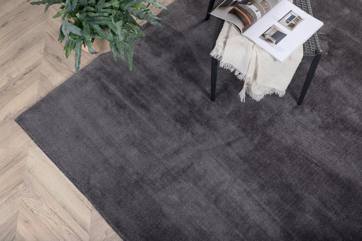 HOCHFLORTEPPICH UNDRA - Dunkelgrau/Grau, LIFESTYLE, Textil (170/240cm) - P & B