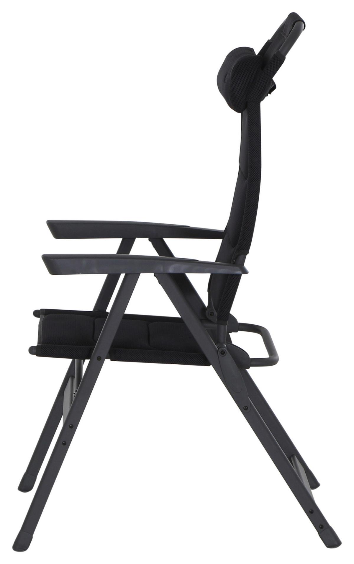 Campingstuhl klappbar mit Armlehnen - Anthrazit, KONVENTIONELL, Textil/Metall (61/121/76cm) - Siena Garden