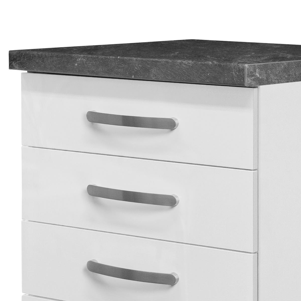 Kuhinjska Spodnja Omarica Alba, Bela, Š. 50 Cm - barve nerjavečega jekla/bela, Moderno, kovina/leseni material (50/86/60cm) - FlexWell