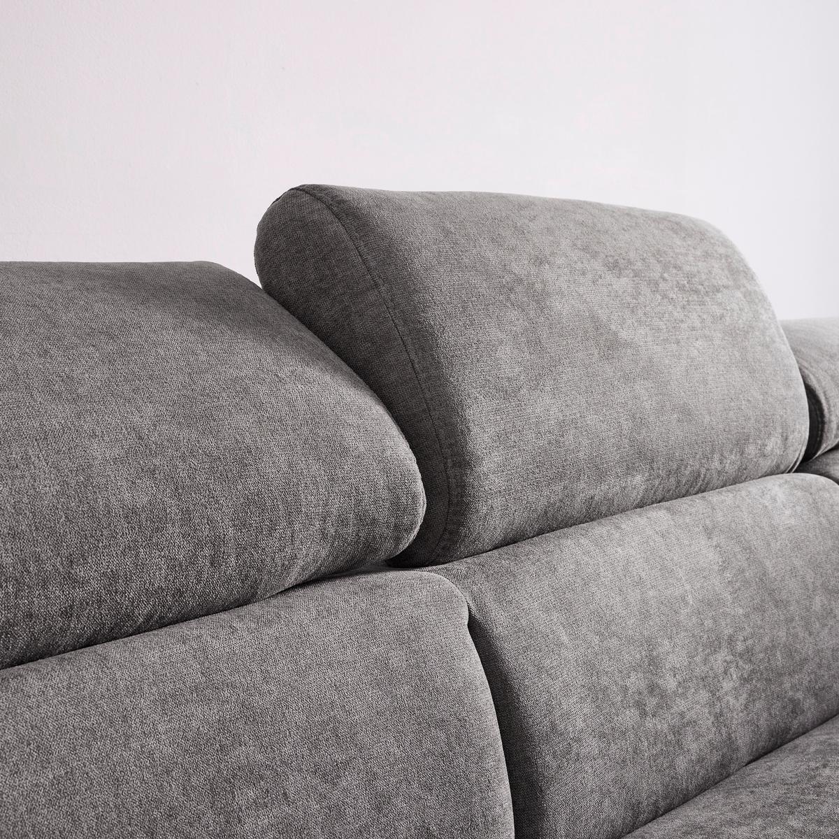 Sedežna Garnitura Malibu, Z Ležiščem - temno siva, Moderno, tekstil/les (249/72/207cm) - Bessagi Home