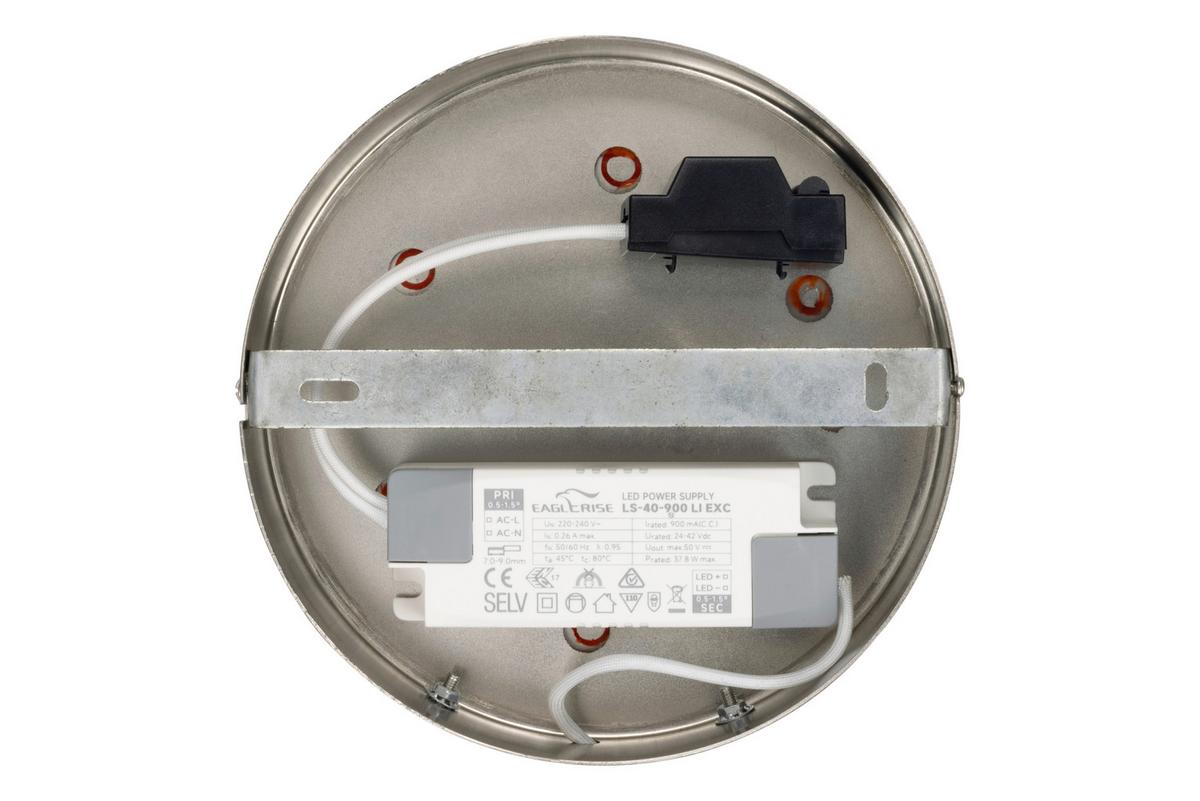 LAMPA SUFITOWA LED BIRMINGHAM *SBN* - kolor niklowy, Lifestyle, tworzywo sztuczne/metal (67/10cm) - Novel