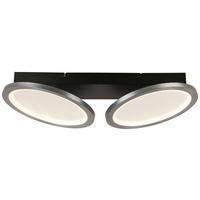LED-Deckenleuchte Dominik max. 22,8 Watt - Graphitfarben/Schwarz, Modern, Kunststoff/Metall (51/25/8,1cm) - Modern Living