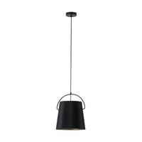 Hängeleuchte 39865 Granadillos - Schwarz, Basics, Textil/Metall (28/110cm) - Eglo