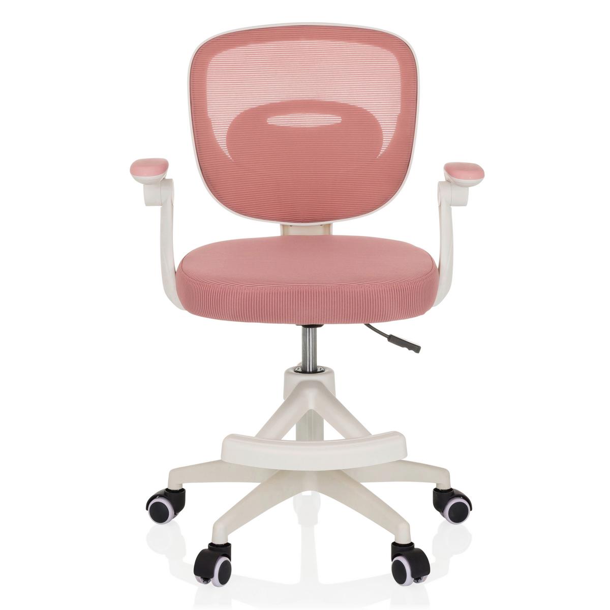 Mladinski Vrtljivi Stol Kiddy Smart, Roza - roza/bela, Moderno, umetna masa/tekstil (61/84-97/55cm) - MID.YOU