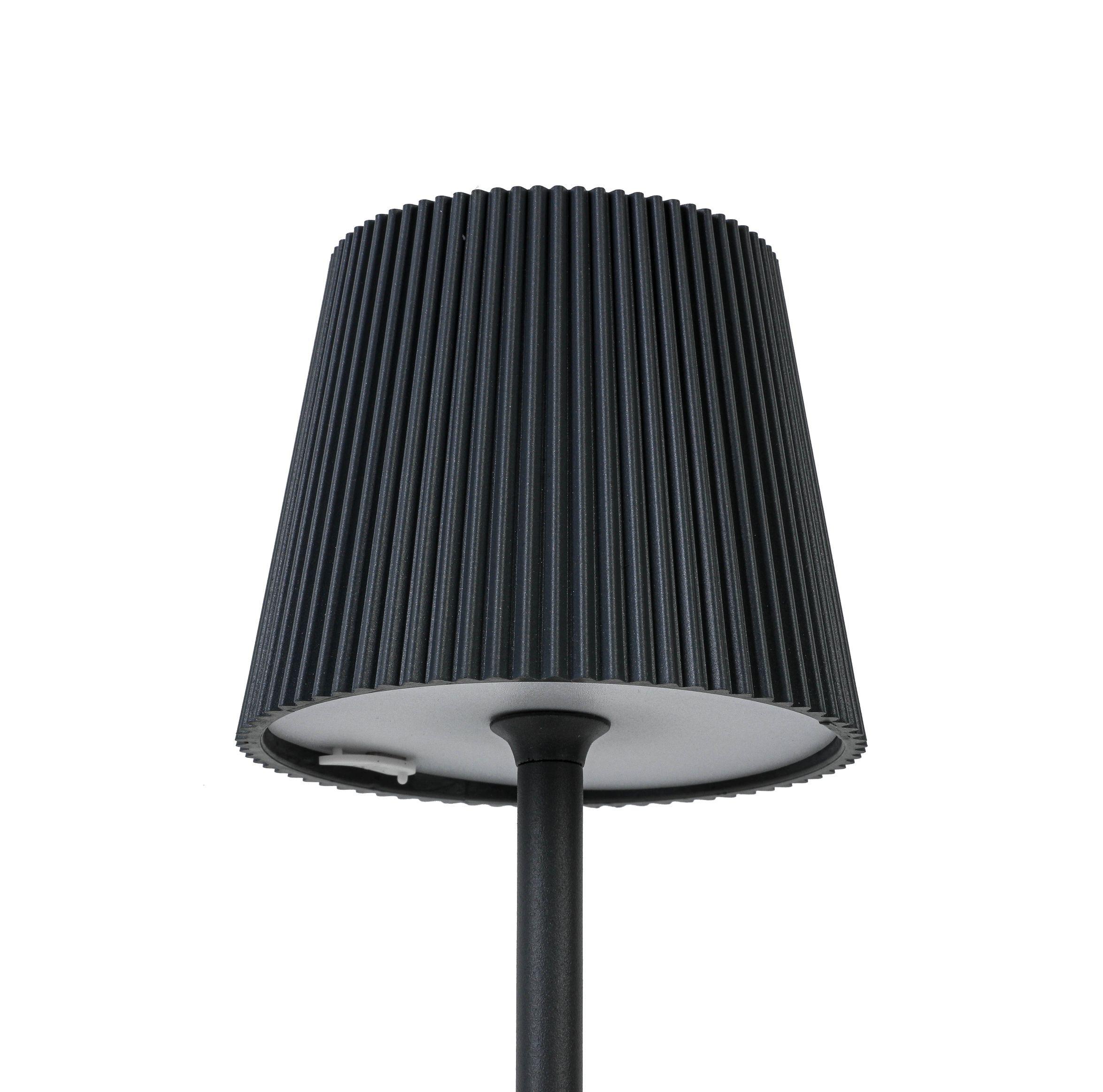 Veioză cu acumulator Maxi - antracit, Modern, plastic/metal (11/22- 36cm) - Mömax