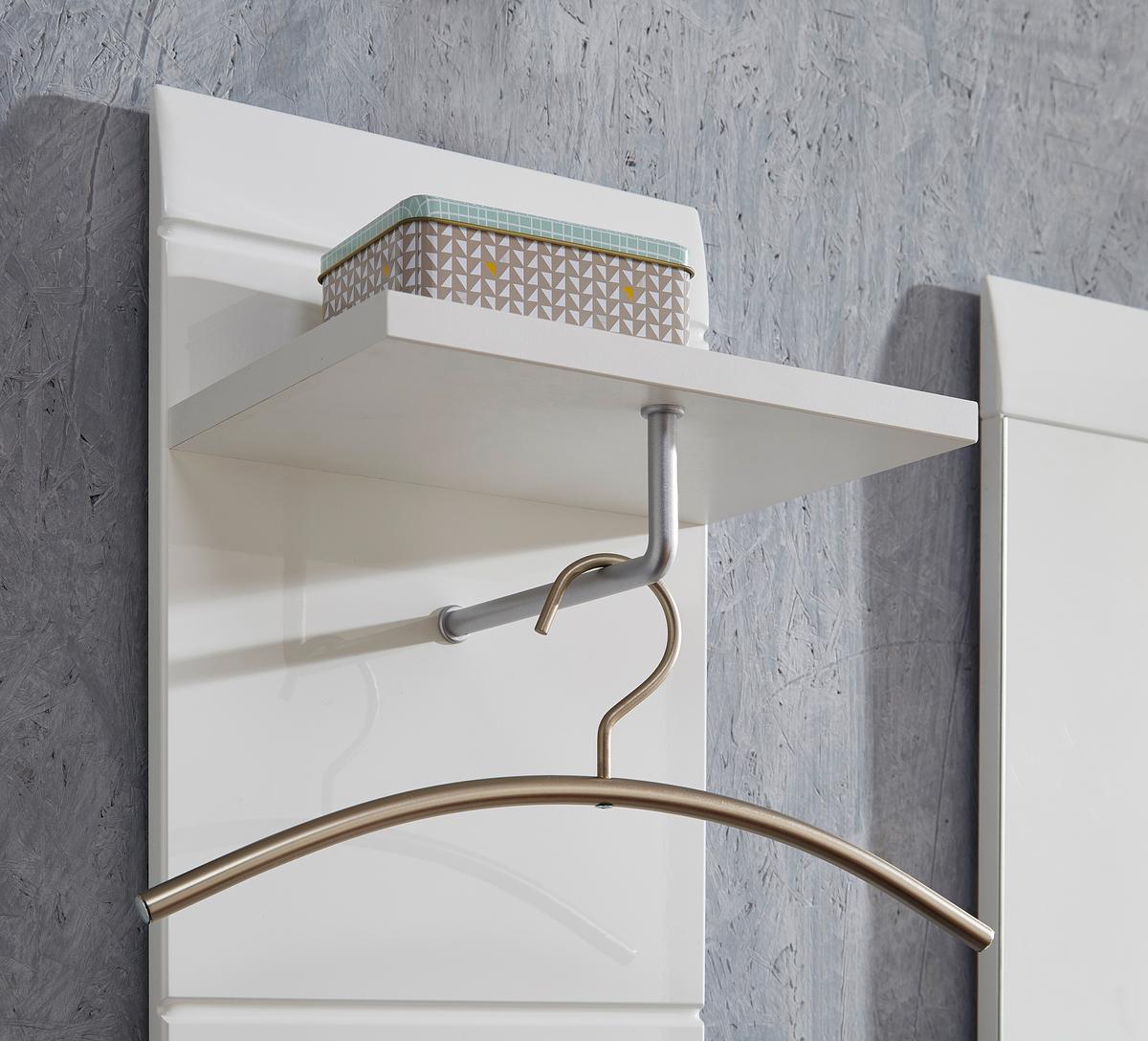 PANEL DO PRZEDPOKOJU ADANA - biały, Design, materiał drewnopochodny (30/152/23cm) - Carryhome