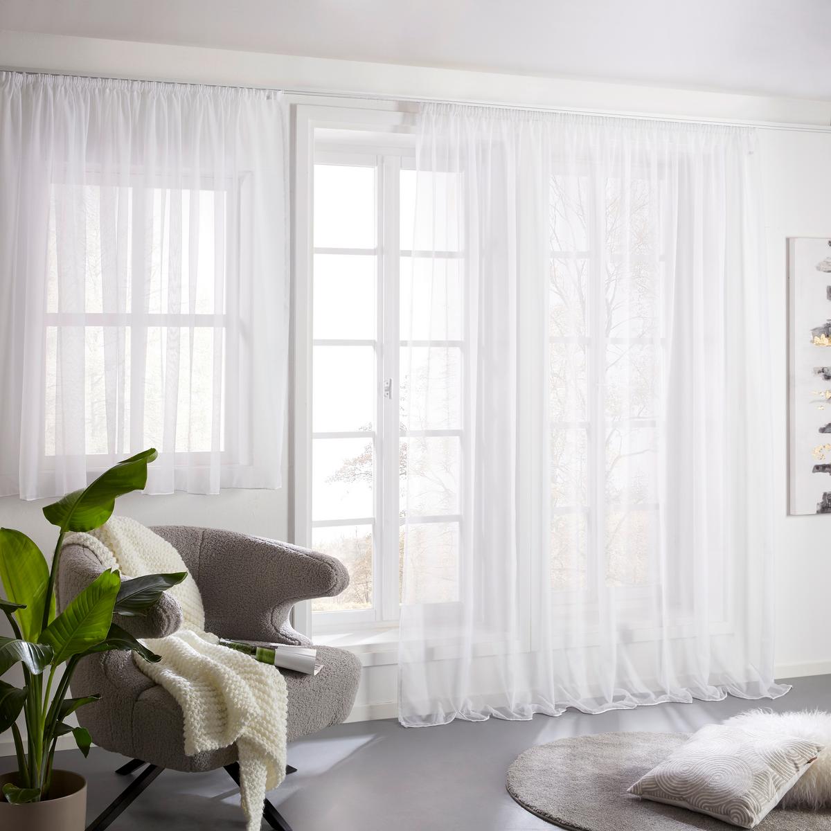 Perdea gata confecționată Anna Store 4 - alb, Konventionell, textil (300/300cm) - Based