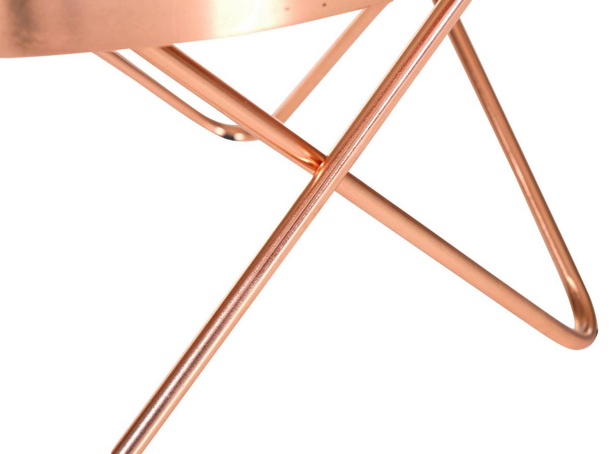 STOLIK KAWOWY MODA - kolor miedziany, Konventionell, metal/szkło (70/40/40cm) - Livetastic