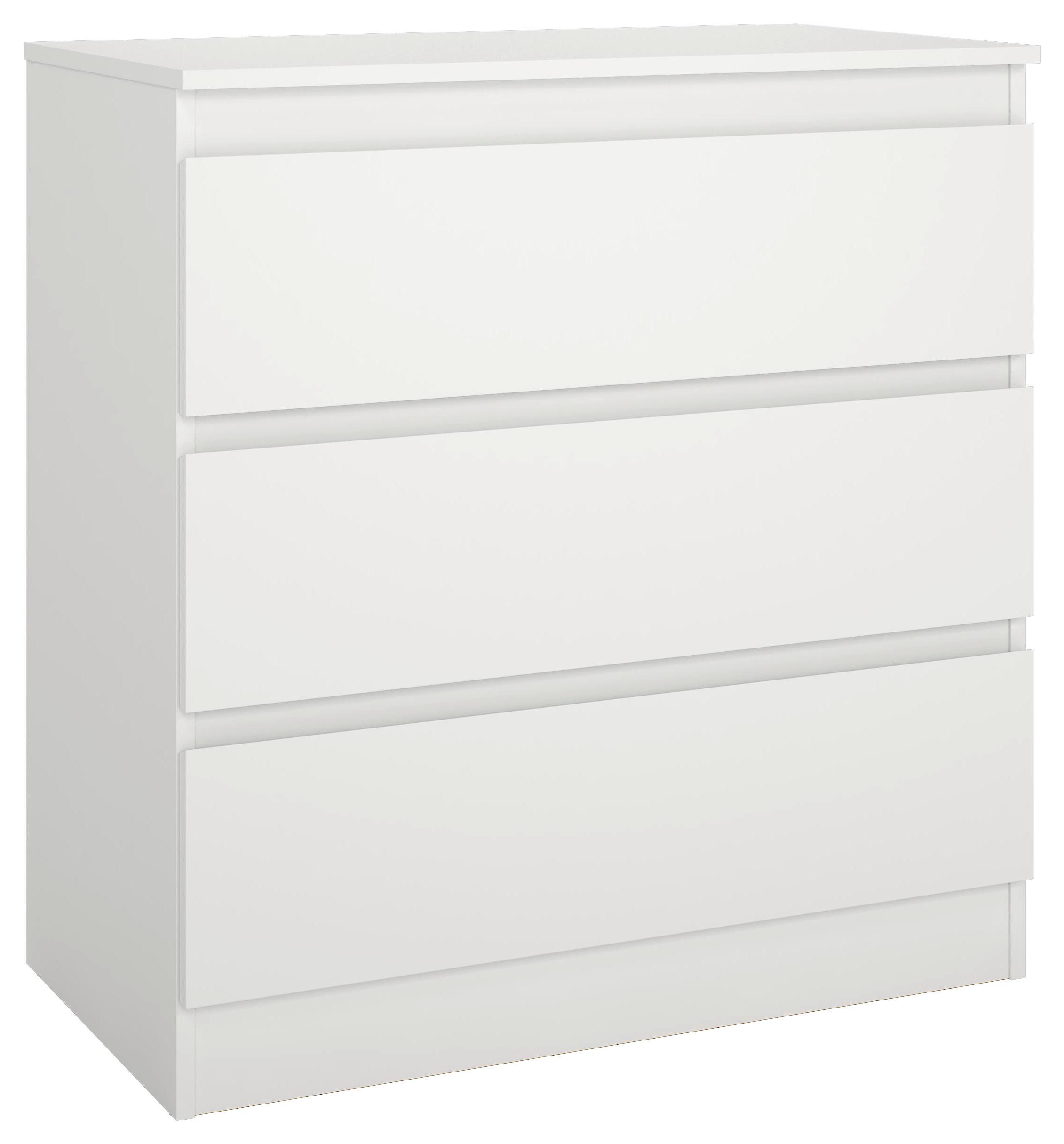 Komoda Mara 3 - bijela, Konvencionalno, drvo (77/80/42cm) - Modern Living