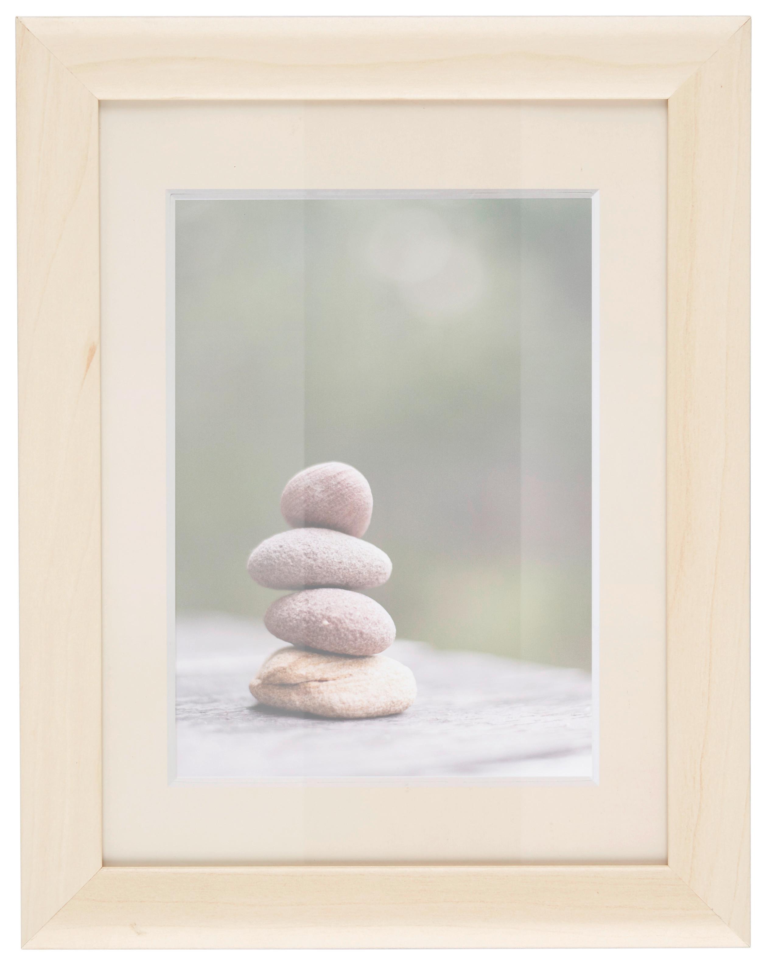 Bilderrahmen Anna aus Holz ca. 18x24cm - Naturfarben, ROMANTIK / LANDHAUS, Holzwerkstoff (18/24cm) - Modern Living