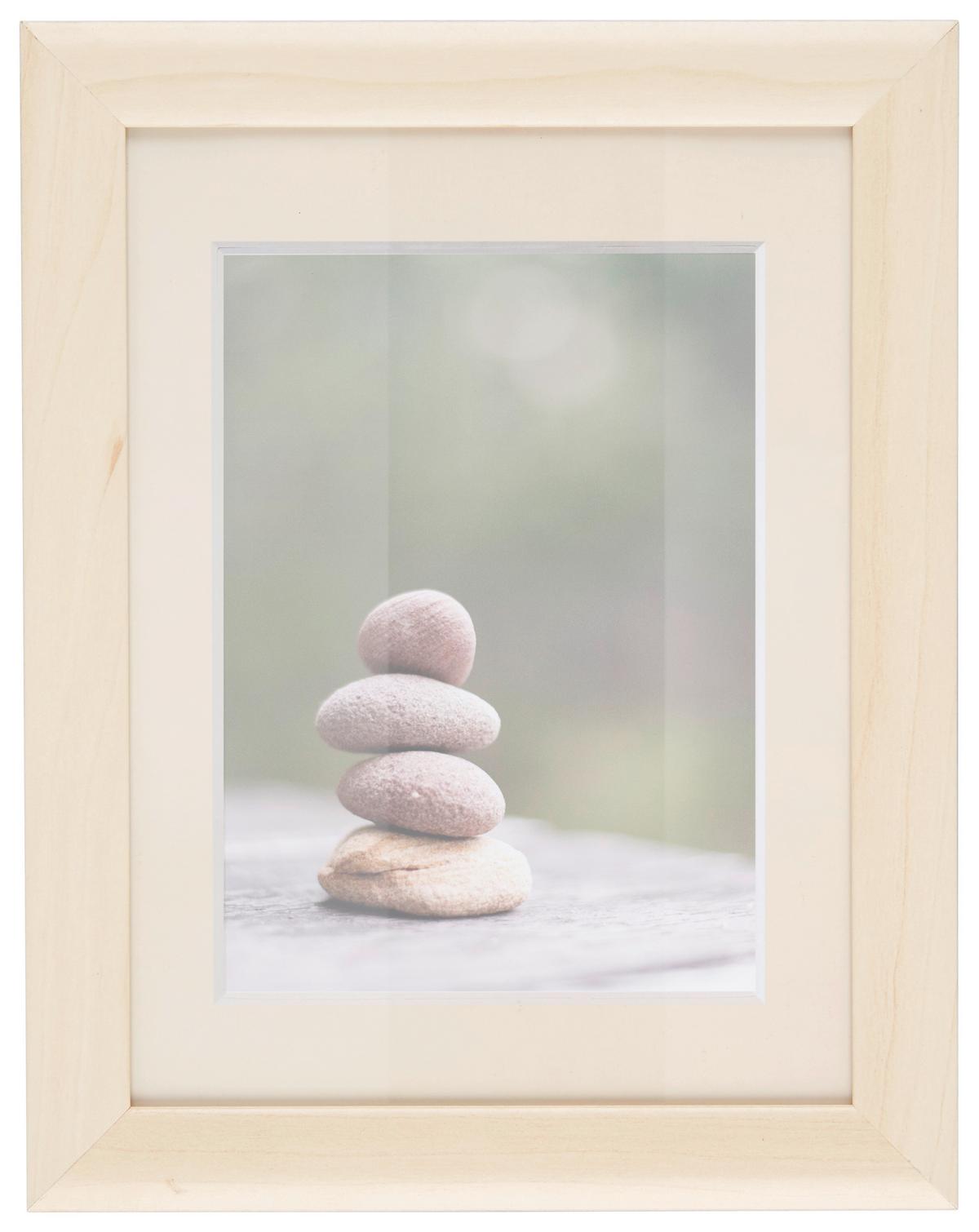 Bilderrahmen Anna aus Holz ca. 18x24cm - Naturfarben, Romantik / Landhaus, Holzwerkstoff (18/24cm) - Modern Living