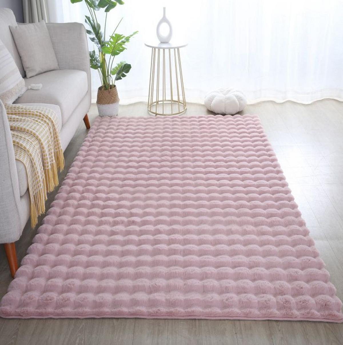 Preproga Z Visokim Florom Ambiance, Roza, 120x170cm - roza, Basics, tekstil (120/170cm) - Novel