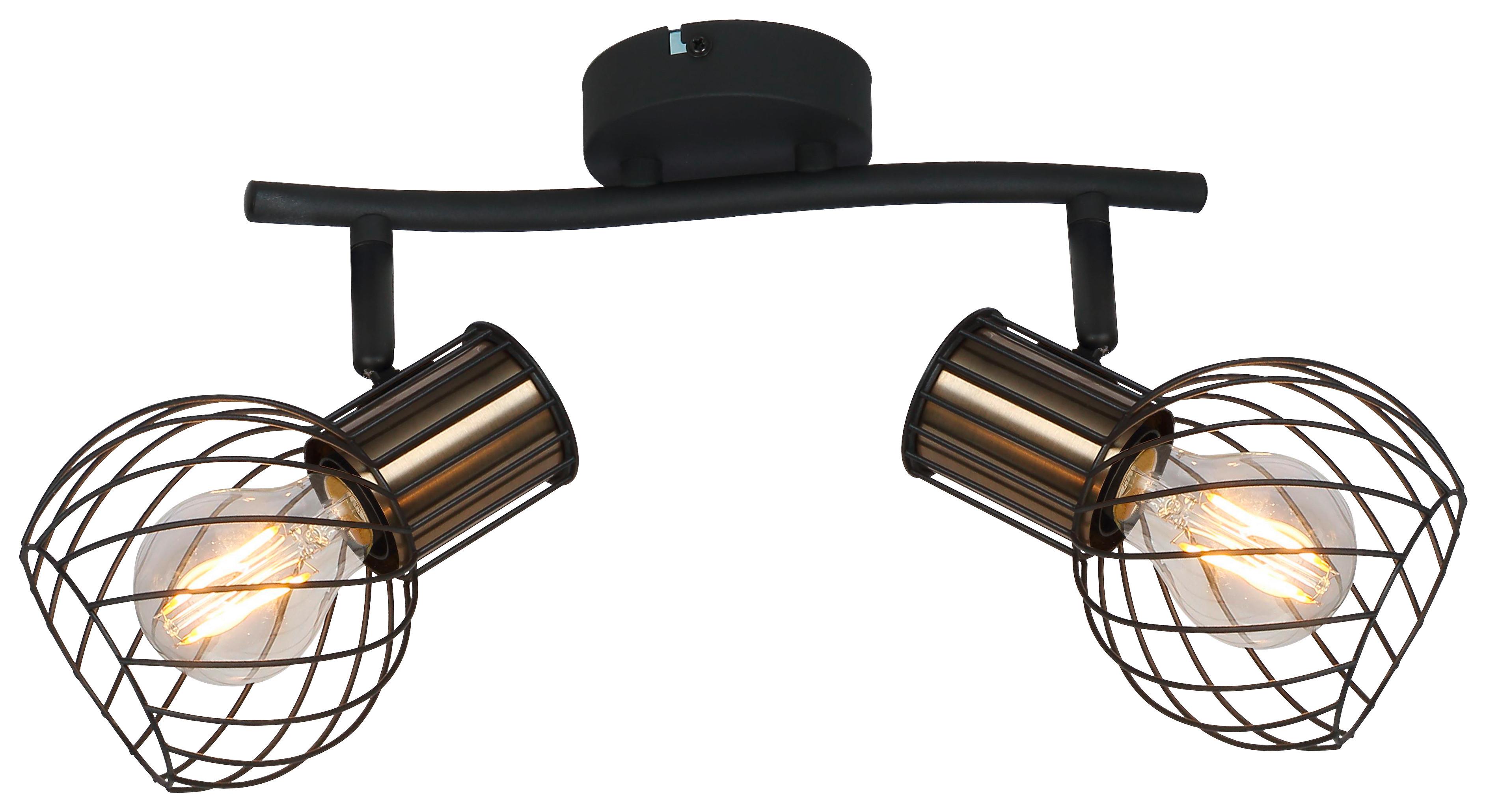 Strahler Argusto Goldfarben max. 40 Watt - Goldfarben/Schwarz, Trend, Metall (29,6/23/18,5cm) - Globo