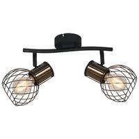 Strahler Argusto Goldfarben max. 40 Watt - Goldfarben/Schwarz, Trend, Metall (29,6/23/18,5cm) - Globo