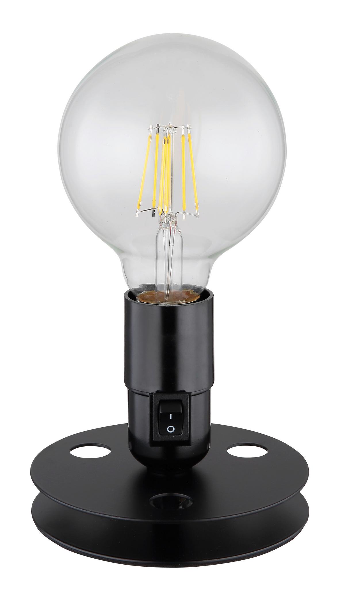 Stolna Svjetiljka Crna Boja - crna, Konvencionalno, metal (12/9cm) - Globo