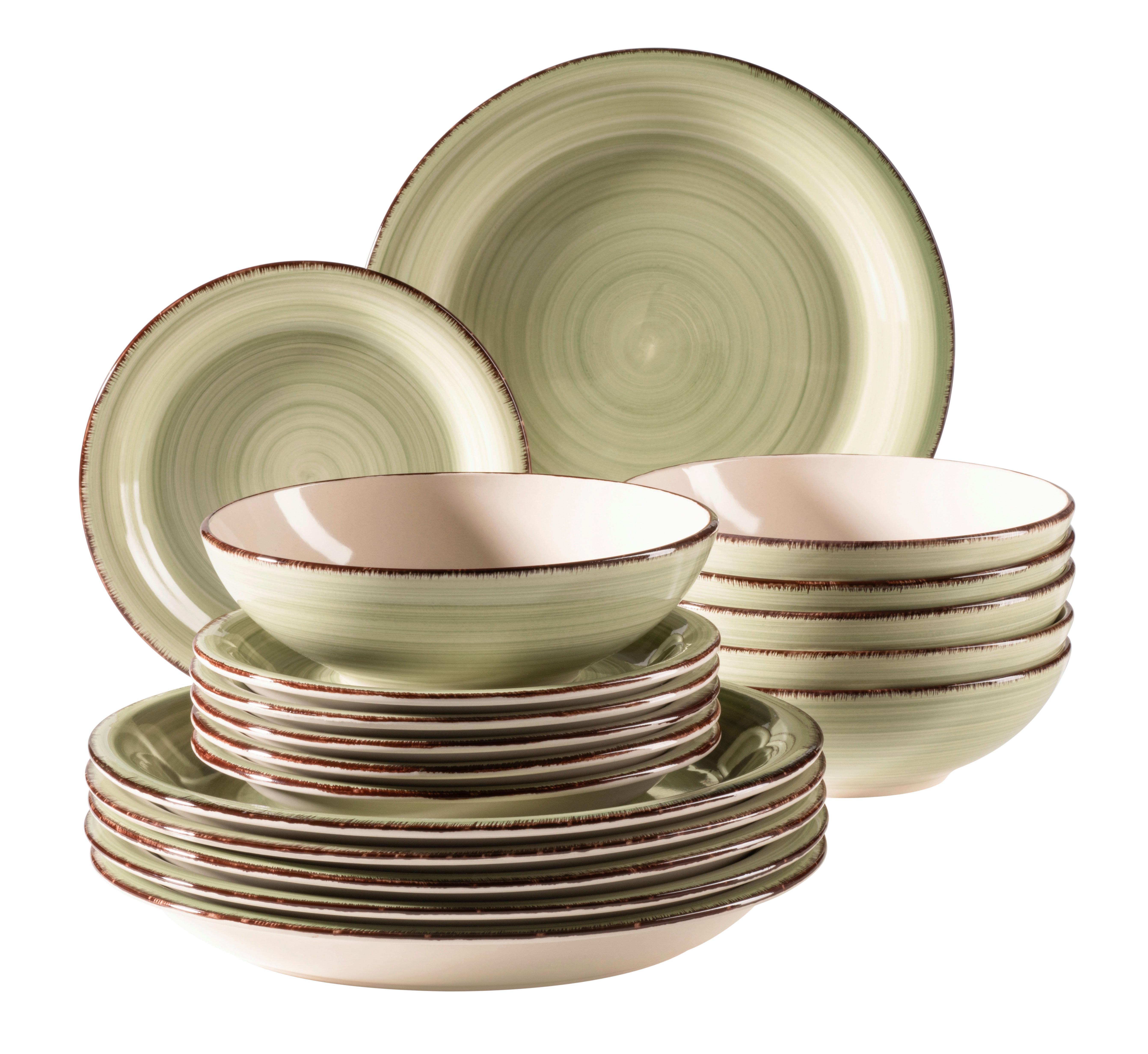 TAFELSERVICE TAFELSERVICE, 931876 - Olivgrün, Basics, Keramik - Mäser