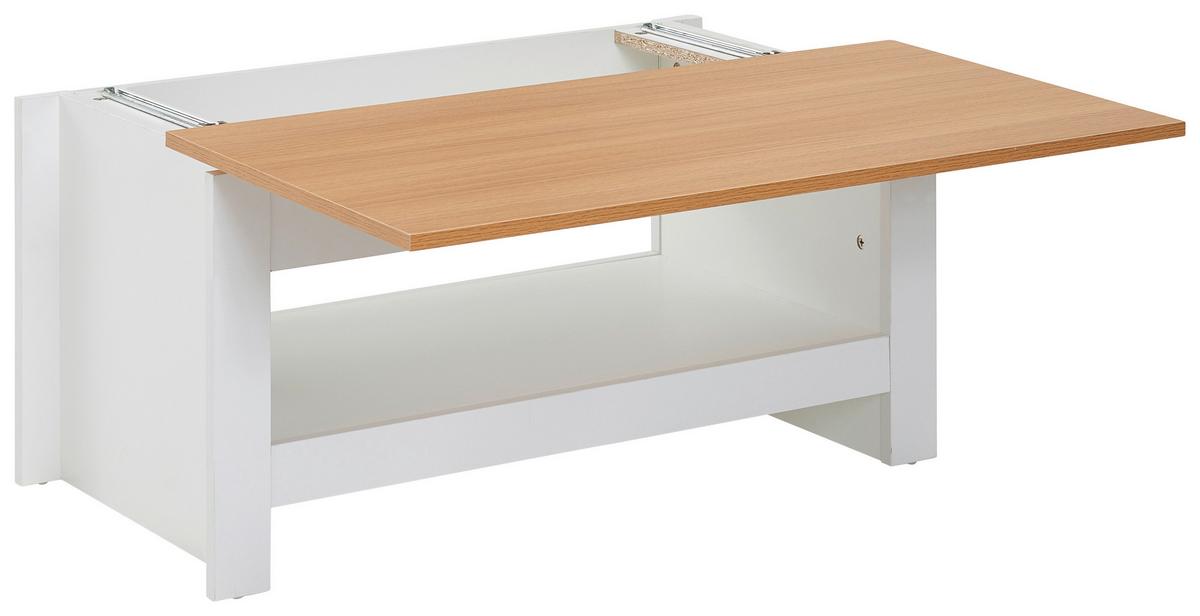 Klubska Miza Wl6.382 - barve hrasta/bela, Moderno, leseni material (85/47/45cm) - MID.YOU