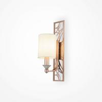 WANDLEUCHTE VITTORIA - Weiss/Goldfarben, Trend, Kunststoff/Textil (15/42/20cm) - MAYTONI