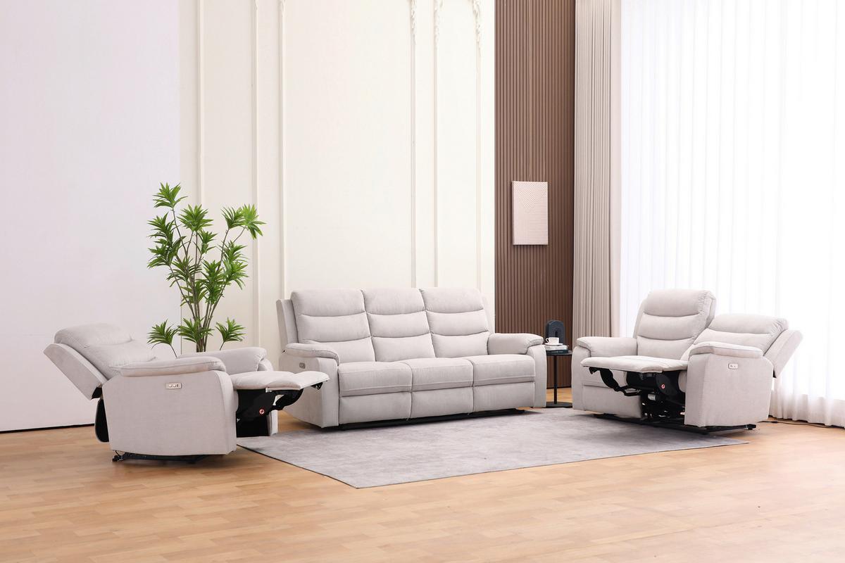 Relaks Fotelja Manchester - bež/crna, Konvencionalno, tekstil/plastika (82/103/96cm) - Ondega
